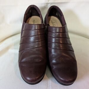 Clark's Leather Ankle Boots Brown Sz 9